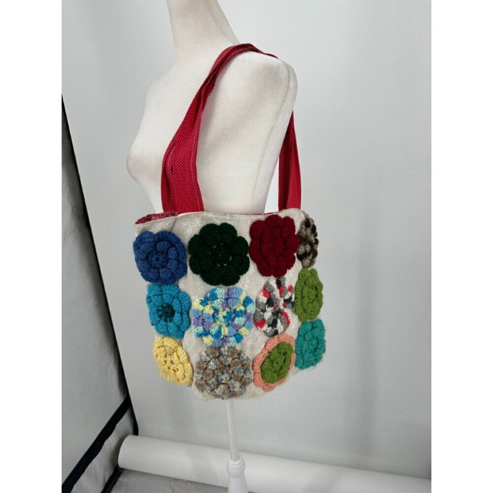 Handmade Purses Crochet Floral Shoulder Bag Handbag Boho Hippie